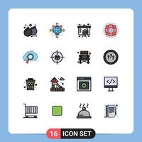 16 Creative Icons Modern Signs and Symbols of preserver lifebuoy meeting life investment Editable Creative Vector Design Elements