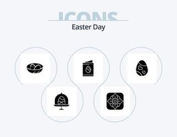 Easter Glyph Icon Pack 5 Icon Design. decoration. wedding. celebration. easter. card vector