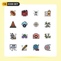 paquete de iconos de vector de stock de 16 signos y símbolos de línea para elementos de diseño de vector creativo editable de bolsa de venta de clave de tienda de cono