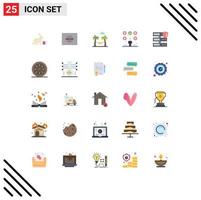 Universal Icon Symbols Group of 25 Modern Flat Colors of network exams hammock user paper Editable Vector Design Elements