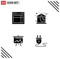 Set of Commercial Solid Glyphs pack for design analytics web house graph Editable Vector Design Elements