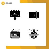 Set of Modern UI Icons Symbols Signs for ad date signboard touch flask Editable Vector Design Elements