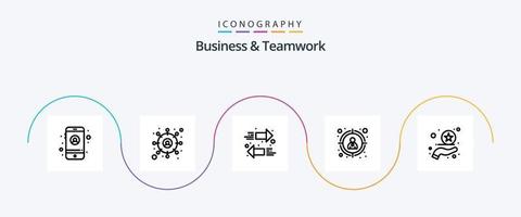 paquete de iconos de línea 5 de negocios y trabajo en equipo que incluye eet. intercambio. clasificación. de primera calidad vector