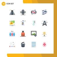 Universal Icon Symbols Group of 16 Modern Flat Colors of world pollution concept help tray Editable Pack of Creative Vector Design Elements