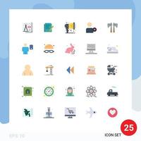 Set of 25 Modern UI Icons Symbols Signs for canada heart layout love speaker Editable Vector Design Elements