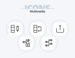 paquete de iconos de línea multimedia 5 diseño de iconos. . . subir. clasificación. descendiendo vector