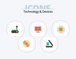 Devices Flat Icon Pack 5 Icon Design. . microchip. joy pad. cpu. wifi vector