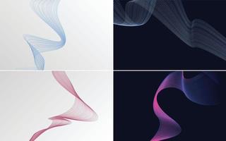 modern wave curve abstract presentation background Pack vector