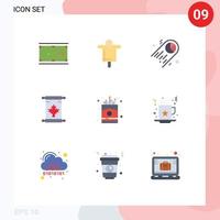 Universal Icon Symbols Group of 9 Modern Flat Colors of chip canada scarecrow autumn space Editable Vector Design Elements