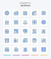 Creative Spa Element 25 Blue icon pack  Such As massage. web. olive. wax. service vector