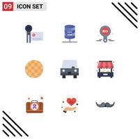 9 Universal Flat Colors Set for Web and Mobile Applications filled viennese computing food compete Editable Vector Design Elements