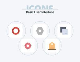 paquete básico de iconos planos 5 diseño de iconos. duplicar. interfaz de usuario. básico. ajustes. ux vector