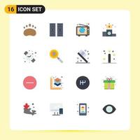 16 Universal Flat Colors Set for Web and Mobile Applications watch position web money business Editable Pack of Creative Vector Design Elements