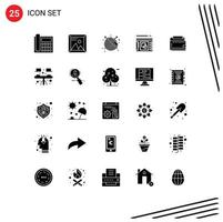 25 Creative Icons Modern Signs and Symbols of success layout picture graph fashion Editable Vector Design Elements