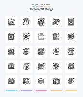 Creative Internet Of Things 25 OutLine icon pack  Such As technology. home. future. electronic. tech vector