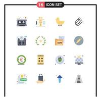 Universal Icon Symbols Group of 16 Modern Flat Colors of scale add duck clip attachment Editable Pack of Creative Vector Design Elements