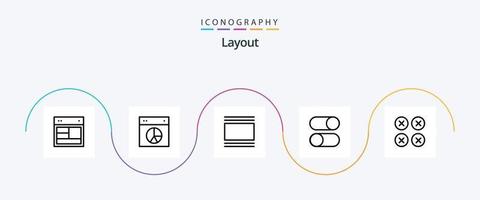 paquete de iconos de la línea de diseño 5 que incluye la carga. elipsis. tarta. vertical. diseño vector