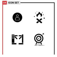 4 Creative Icons Modern Signs and Symbols of man turnstiles ui canada goal Editable Vector Design Elements