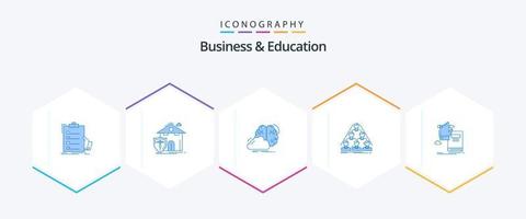 Business And Education 25 Blue icon pack including structure. team. casualty. inspiration. idea vector
