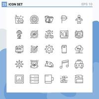 Mobile Interface Line Set of 25 Pictograms of people peso files forex philippine Editable Vector Design Elements