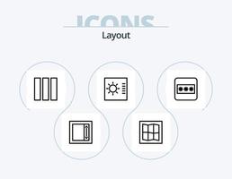 Layout Line Icon Pack 5 Icon Design. . web. movie. page. web design vector