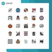 Set of 25 Modern UI Icons Symbols Signs for chart stock world market nutrition Editable Vector Design Elements