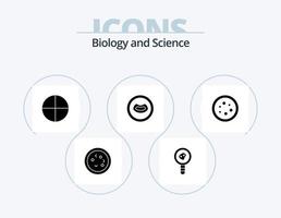 paquete de iconos de glifo de biología 5 diseño de iconos. equipo. biología. microbiología. boca. anatomía vector