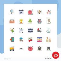 25 Universal Flat Colors Set for Web and Mobile Applications couple shopping bulls sales cyber monday Editable Vector Design Elements