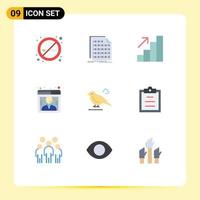 9 Creative Icons Modern Signs and Symbols of british support document online business Editable Vector Design Elements