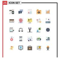 25 Creative Icons Modern Signs and Symbols of analytics folder badge eye identification Editable Vector Design Elements