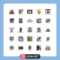 conjunto de 25 iconos de interfaz de usuario modernos signos de símbolos para elementos de diseño de vector editables de computadora de ratón de embarazo de comercio electrónico