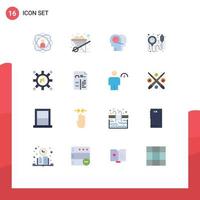 Set of 16 Modern UI Icons Symbols Signs for loudspeaker advertising better bp monitor blood pressure operator Editable Pack of Creative Vector Design Elements