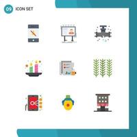 9 Creative Icons Modern Signs and Symbols of coffee india board holi plumbing Editable Vector Design Elements