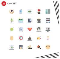 Flat Color Pack of 25 Universal Symbols of layout frame control editing home Editable Vector Design Elements