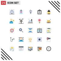 Set of 25 Modern UI Icons Symbols Signs for whey protein garbage nutrition tasks Editable Vector Design Elements