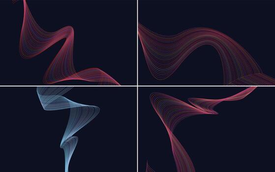 colección de conjunto de patrones de líneas mínimas geométricas vector