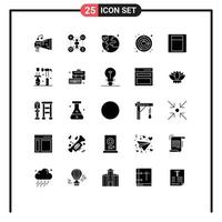 Set of 25 Modern UI Icons Symbols Signs for light space add satellite protection Editable Vector Design Elements