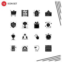 16 Creative Icons Modern Signs and Symbols of badge security infant protection photo Editable Vector Design Elements