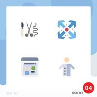 4 Universal Flat Icon Signs Symbols of instruments discussion medical maximize monk Editable Vector Design Elements