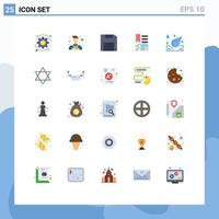 Modern Set of 25 Flat Colors and symbols such as spa report disc page data Editable Vector Design Elements