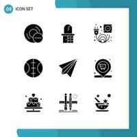 9 Creative Icons Modern Signs and Symbols of send contact us electric contact sport Editable Vector Design Elements