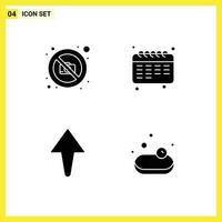 4 Creative Icons Modern Signs and Symbols of camera up photography school shopping Editable Vector Design Elements