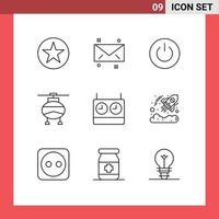 9 Thematic Vector Outlines and Editable Symbols of chess transportation interface transport user Editable Vector Design Elements