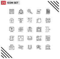 25 Thematic Vector Lines and Editable Symbols of excel greece object text navigation Editable Vector Design Elements