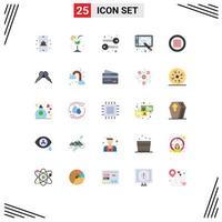 Set of 25 Modern UI Icons Symbols Signs for hipster streamline symmetric line grid Editable Vector Design Elements