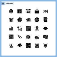 paquete de iconos de vector de stock de 25 signos y símbolos de línea para elementos de diseño de vector editables de dinero de comercio electrónico de sitio de línea de producto