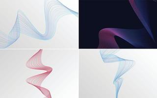 Collection of geometric minimal lines pattern set vector