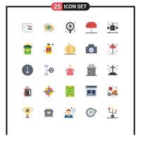 25 Creative Icons Modern Signs and Symbols of nature pack looking record search Editable Vector Design Elements