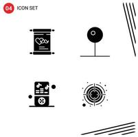 Pack of Modern Solid Glyphs Signs and Symbols for Web Print Media such as invitation music day media player player Editable Vector Design Elements