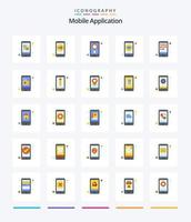 Creative Mobile Application 25 Flat icon pack  Such As device. wifi. app. phone. app vector